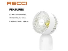 قیمت پنکه کوچک رومیزی شارژی رسی Recci Desktop Fan Angel RLS-F01