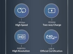کیفیت کابل تاندربولت 30 سانتی متری اوریکو ORICO U4C03 ORICO USB4.0 Multifunctional Cable