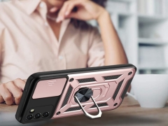 قاب محافظ لنز و حلقه دار سامسونگ Samsung Galaxy A03S Slide Camera &amp; Ring Holder Stand Case