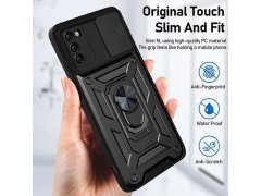 قاب محافظ لنز و حلقه دار سامسونگ Samsung Galaxy A03S Slide Camera &amp; Ring Holder Stand Case
