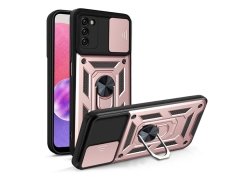 قاب محافظ لنز و حلقه دار سامسونگ Samsung Galaxy A03S Slide Camera &amp; Ring Holder Stand Case
