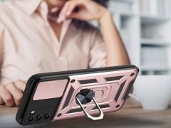قاب محافظ لنز و حلقه دار سامسونگ Samsung Galaxy A02S Slide Camera &amp; Ring Holder Stand Case