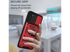 قاب محافظ لنز و حلقه دار سامسونگ Samsung Galaxy A02S Slide Camera &amp; Ring Holder Stand Case