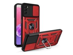 قاب محافظ لنز و حلقه دار سامسونگ Samsung Galaxy A02S Slide Camera &amp; Ring Holder Stand Case