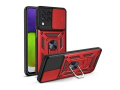 قاب محافظ لنز و حلقه دار سامسونگ Samsung Galaxy A22 4G Slide Camera &amp; Ring Holder Stand Case