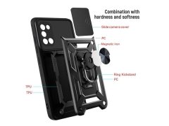 قاب محافظ لنز و حلقه دار سامسونگ Samsung Galaxy A31 Slide Camera &amp; Ring Holder Stand Case