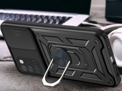 قاب محافظ لنز و حلقه دار سامسونگ Samsung Galaxy A31 Slide Camera &amp; Ring Holder Stand Case