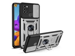 قاب محافظ لنز و حلقه دار سامسونگ Samsung Galaxy A21S Slide Camera &amp; Ring Holder Stand Case