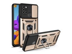 قاب محافظ لنز و حلقه دار سامسونگ Samsung Galaxy A21S Slide Camera &amp; Ring Holder Stand Case