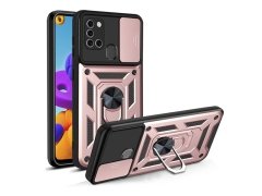 قاب محافظ لنز و حلقه دار سامسونگ Samsung Galaxy A21S Slide Camera &amp; Ring Holder Stand Case