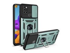 قاب محافظ لنز و حلقه دار سامسونگ Samsung Galaxy A21S Slide Camera &amp; Ring Holder Stand Case