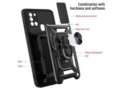 قاب محافظ لنز و حلقه دار سامسونگ Samsung Galaxy A21S Slide Camera &amp; Ring Holder Stand Case