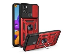 قاب محافظ لنز و حلقه دار سامسونگ Samsung Galaxy A21S Slide Camera &amp; Ring Holder Stand Case