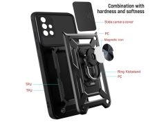 قاب محافظ لنز و حلقه دار سامسونگ Samsung Galaxy A71 Slide Camera &amp; Ring Holder Stand Case