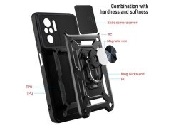 قاب محافظ لنز و حلقه دار شیائومی Xiaomi Redmi Note 10 4G Slide Camera &amp; Ring Holder Stand Case