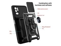 قاب محافظ لنز و حلقه دار شیائومی Xiaomi Redmi Note 10 5G Slide Camera &amp; Ring Holder Stand Case