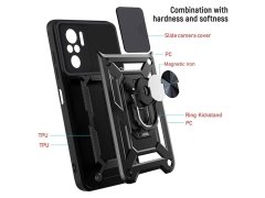 قاب محافظ لنز و حلقه دار شیائومی Xiaomi Poco F3 Slide Camera &amp; Ring Holder Stand Case