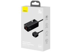 قیمت شارژر دیواری و آداپتور برق فست شارژ 30 وات بیسوس Baseus PowerCombo Digital PowerStrip CCGAN30-3ACC