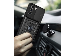 قاب محافظ لنز و حلقه دار سامسونگ Samsung Galaxy S21 FE Slide Camera &amp; Ring Holder Stand Case