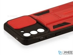 قاب محافظ لنز و استند دار سامسونگ Samsung Galaxy S21 FE Slide Camera &amp; Stand Case