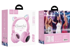 هدفون بی سیم کودکان هوکو Hoco Headphones W27 Cat ear wireless wired