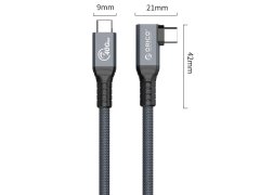 کابل تاندربولت 80 سانتی متری اوریکو با سرعت 40 گیگابایت بر ثانیه ORICO-TBW4-08 Thunderbolt 4 Data Cable