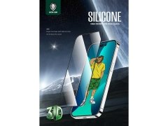 محافظ صفحه نمایش شیشه ای آیفون 14 پرو مکس گرین Green iphone 14 Pro Max 3D Silicone+ Full Curved &amp; HD Glass