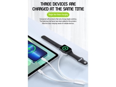 کابل شارژر 3 سر آیفون و اپل واچ باوین Bavin CB234 Qi Magnetic Wireless Fast Portable Mobile iWatch Charger 3 in 1 Charger