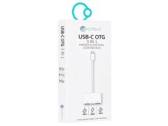خرید کابل تبدیل او تی جی تایپ سی به یو اس بی و تایپ سی کوتتسی Coteetci USB-C 3in1 OTG 33018