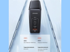 شارژر دیواری 4 پورت 100 وات فست‌شارژ یوسامز USAMS US-CC163 100W 4-Ports GaN Fast Charger (EU)
