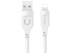 خرید کابل شارژ سریع لایتنینگ ال ای دار 1.2 متری یوسامز USAMS US-SJ565 USB to Lightning fast charging cable 2.4A