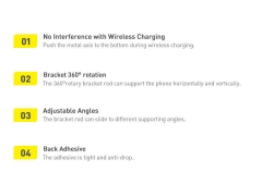 پایه نگهدارنده گوشی موبایل تاشو بیسوس Baseus self-adhesive foldable phone holder LUXZ000002