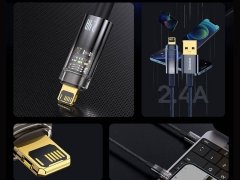 کابل شارژ سریع یو اس بی به لایتنینگ یک متری 2.4 آمپر بیسوس Baseus USB Lightning cable