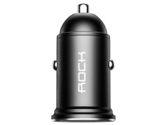 خرید شارژر فندکی سریع دو پورت یو اس بی راک ROCK H11 4.8A 24W Mini Dual USB Car Charger