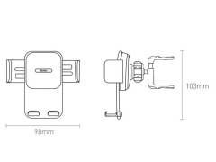 هولدر گوشی موبایل داخل خودرو بیسوس Baseus gravity car phone mount holder air vent SUYK000212