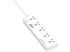 سیم سیار برق 3 سوکت، 3 یو اس بی و 1 تایپ سی الدنیو LDNIO SC5415 Power Strip With USB Port