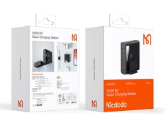 آداپتور چهار پورت چندکاره مک دودو  توان 100 وات  Mcdodo CH-1802 Charger Station GaN 100W