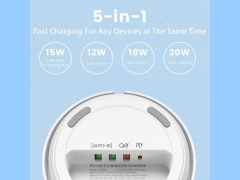 شارژر وایرلس فست شارژ 5 در 1 الدینیو LDNIO AW003 Desktop Wireless Charger 32W