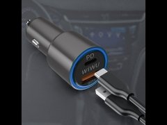 شارژر فندکی فست شارژ ماشین تایپ سی وات ویوو