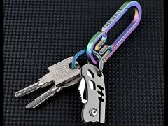 فروش خرید چاقو آنباکسینگ تیتانیومی تاشوی قابل آویز از دسته کلید Portable sharp mini folding knife