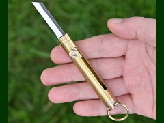 قیمت چاقو آنباکسینگ برنجی قابل آویز از دسته کلید Brass mini chain knife portable sharp self-defense