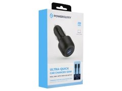شارژر فندکی  130 وات همراه با کابل پاورولوژی Powerology Ultra Quick Car Charger PCCSR007-C