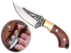 چاقوی جعبه گشا برنجی دارای کاور قابل آویز از دسته کلید Brass smallknife sharp self-defense unboxing