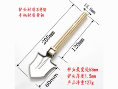 قیمت بیل کوچک باغبانی برنجی دارای چاقوی مخفی Brass multi-functional small shovel hidden knife portable