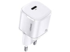 شارژر دیواری تایپ سی 20 وات یوسامز USAMZ 20W Single Port Mini PD Fast Charger (EU) US-CC124 T36
