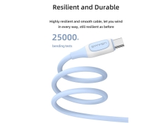 کابل شارژ سریع یواس بی به تایپ سی 3 آمپر یک متری یوسامز USAMS Type-C 3A Charging Cable US-SJ596