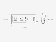 شارژر و اینورتر بیسوس BASEUS CAR CHARGER IN-CAR INVERTER 150W (CRNBQ-A01)