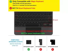 خرید محافظ کیبورد آیپد پرو 11 اینچ کوتتسی Keyboard skin TPU ultra slim MB1073 iPad Pro 11 inch