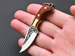 فروش چاقو آنباکسینگ برنجی دارای کاور قابل آویز از دسته کلید Brass smallknife sharp self-defense unboxing