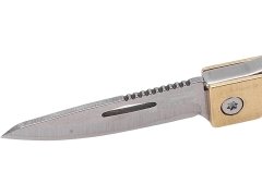 فروش چاقوی آنباکسینگ تاشو برنجی با قابلیت جاکلیدی Brass Mini Folding Knife Unboxing Self-Defense